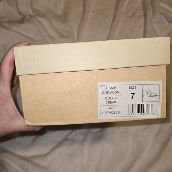 Very G Floral Canvas Sandals - Cream and Brown - Picture 7 of 7